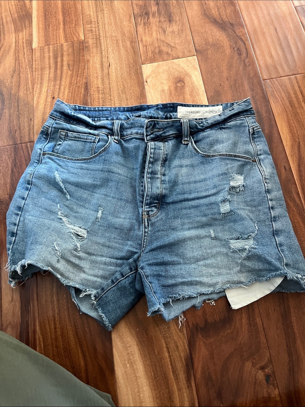 Treasure & Bond Light Blue Distressed Denim Cutoff Shorts